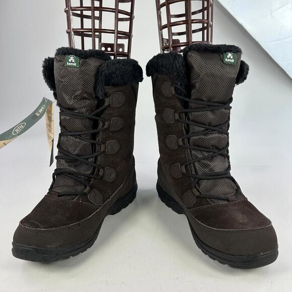Kamik Women's Icelyns Boot US 7 Dark Brown Suede Winter Waterproof Boots NWT - Picture 5 of 13